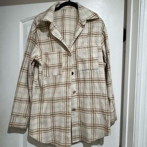 Plaid Button-Up Jacket